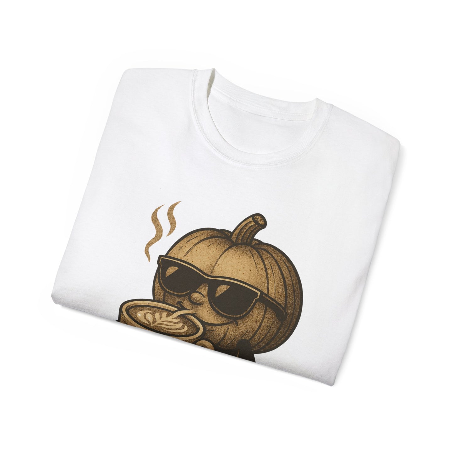 Cool Pumpkin Coffee Tee, Unisex Casual Shirt, Fall Apparel, Halloween Gift, Cute Pumpkin T-Shirt, Autumn Fashion
