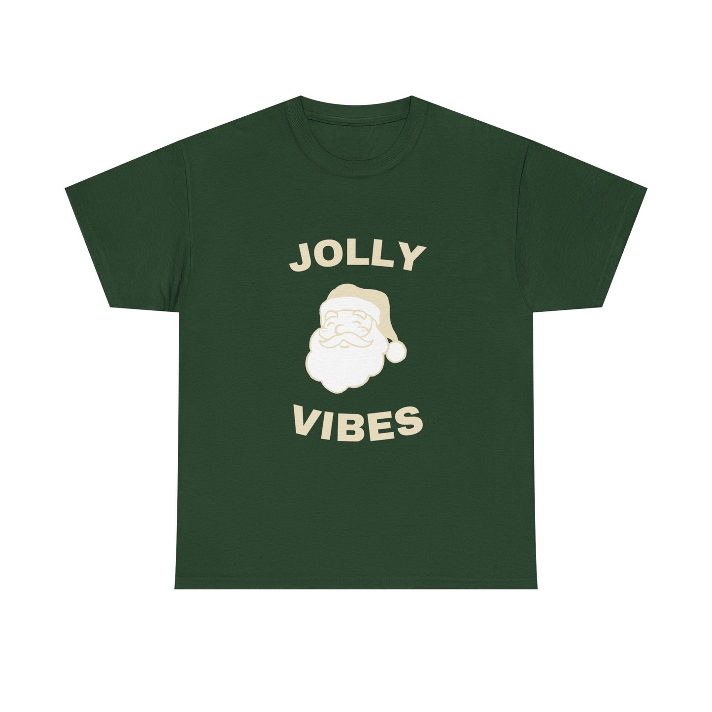 Jolly Vibes Unisex Heavy Cotton Tee for Holiday Cheer, Christmas Gift, Festive T-Shirt, Joyful Apparel, Family Gatherings