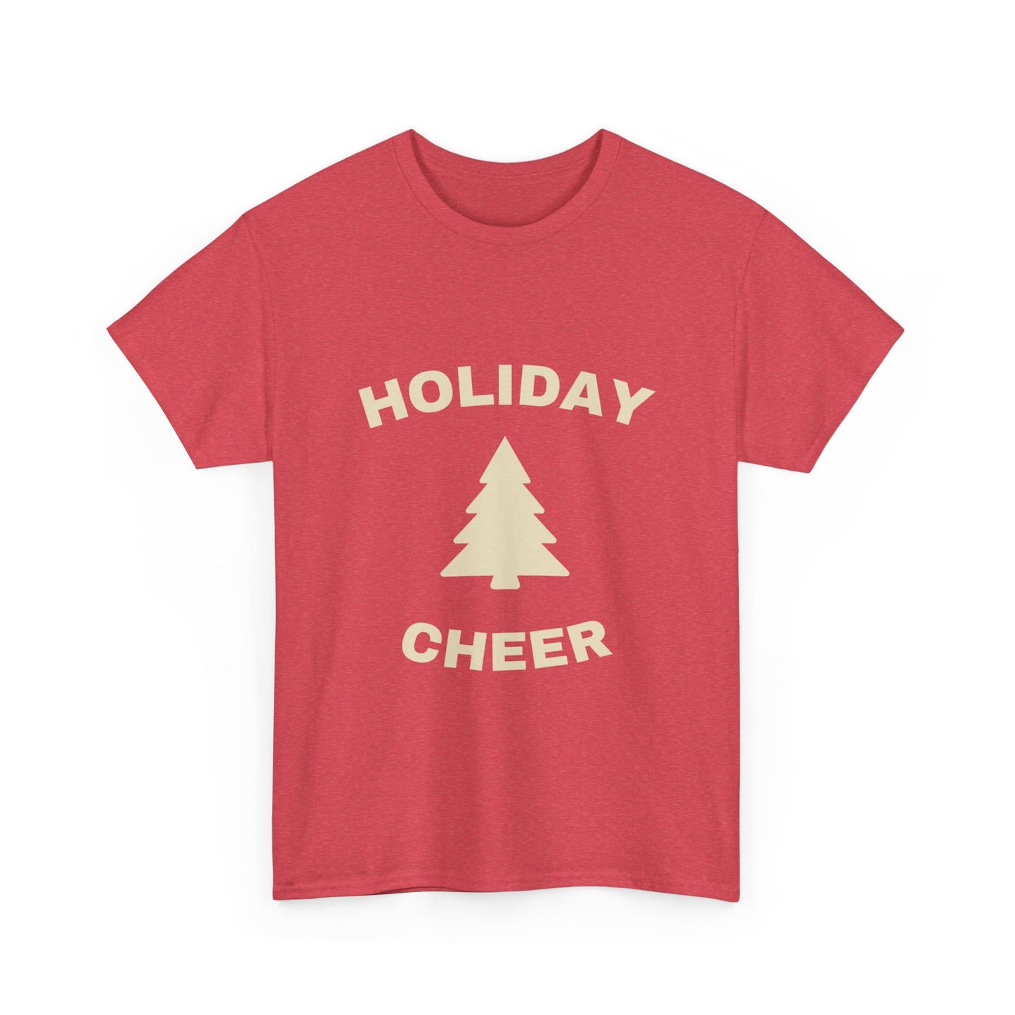 Holiday Cheer Unisex Heavy Cotton Tee, Christmas Gift, Casual Wear, Soft Cotton Tee, Winter Apparel, Unisex T-Shirt