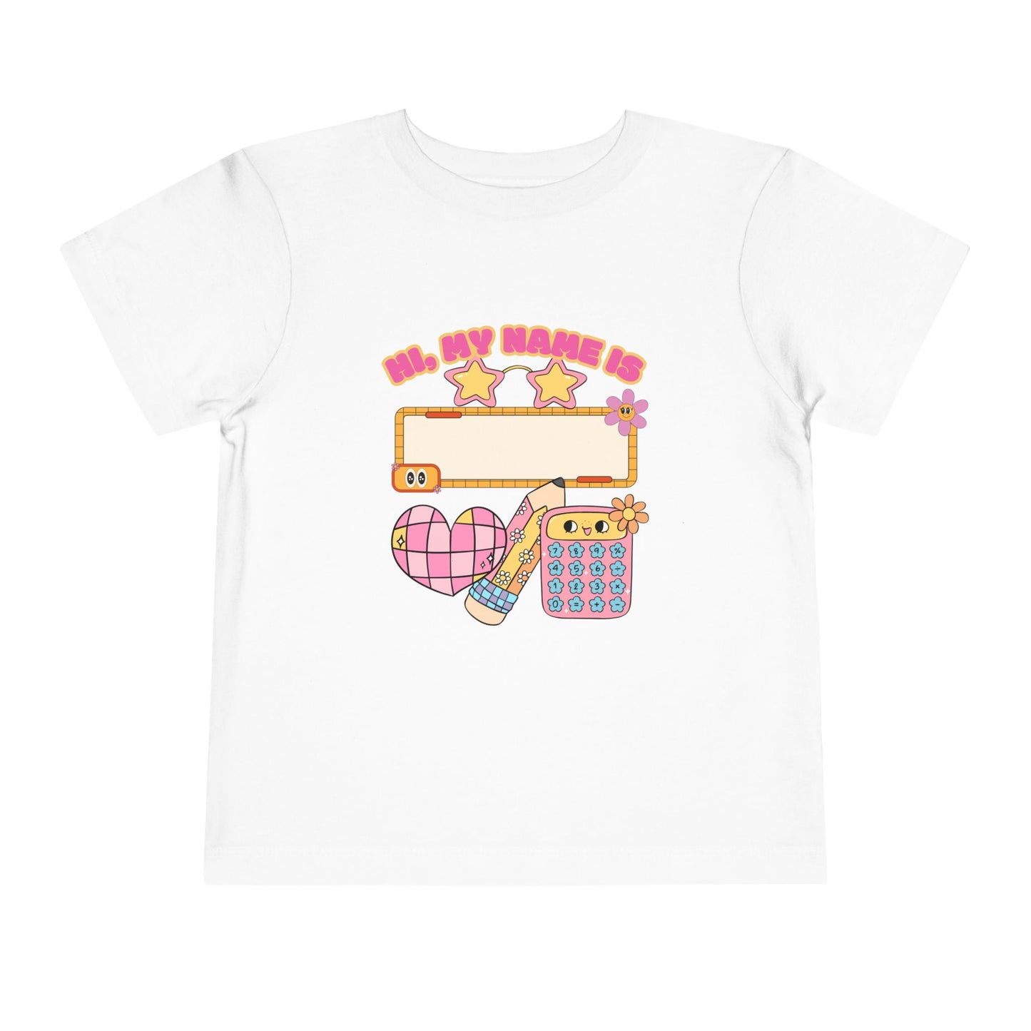 Back to School 'Hi, My Name Is' Design, Personalized Kids Shirt, Summer Playwear, Birthday Gift, Cute Toddler Outfit