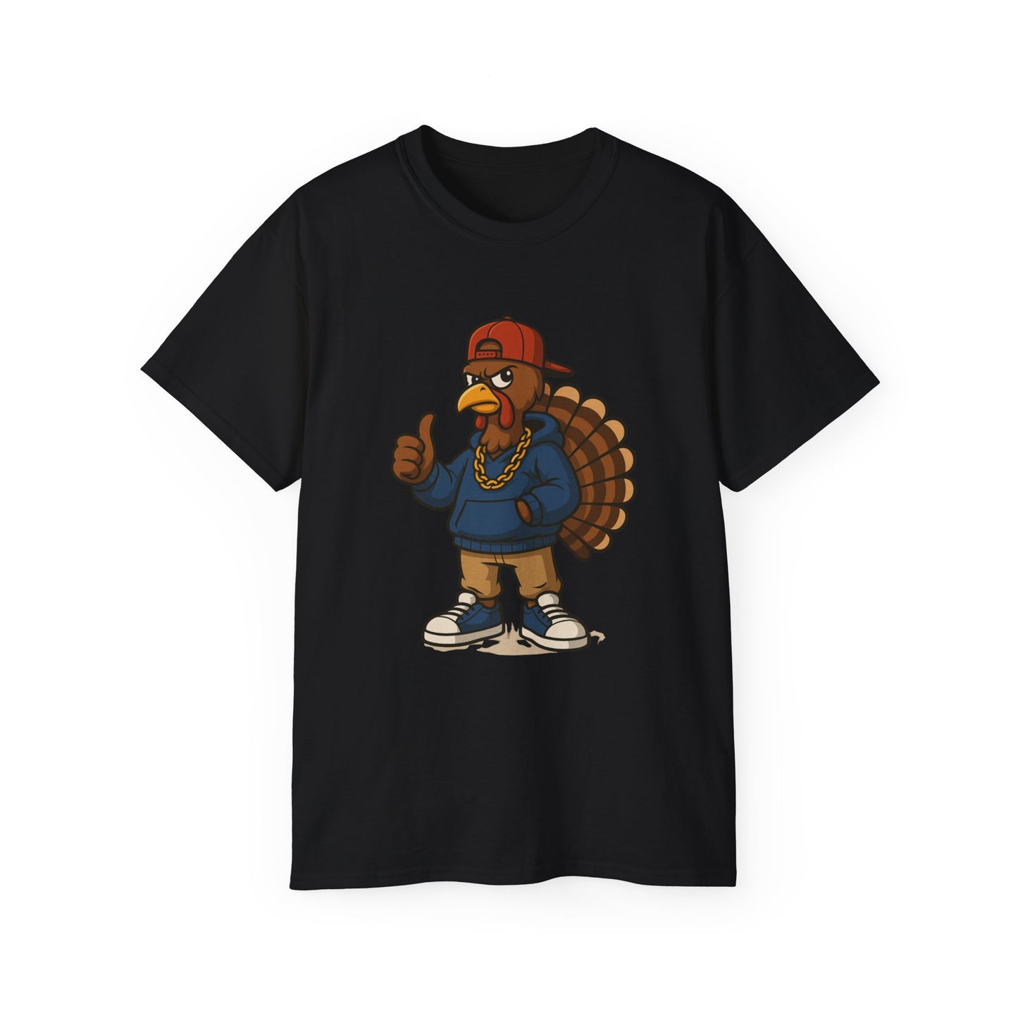 Thanksgiving Turkey Graphic Tee, Unisex Cotton Shirt for Holiday Celebrations, Funny Fall Apparel, Casual Wear, Gift for Turkey Lovers