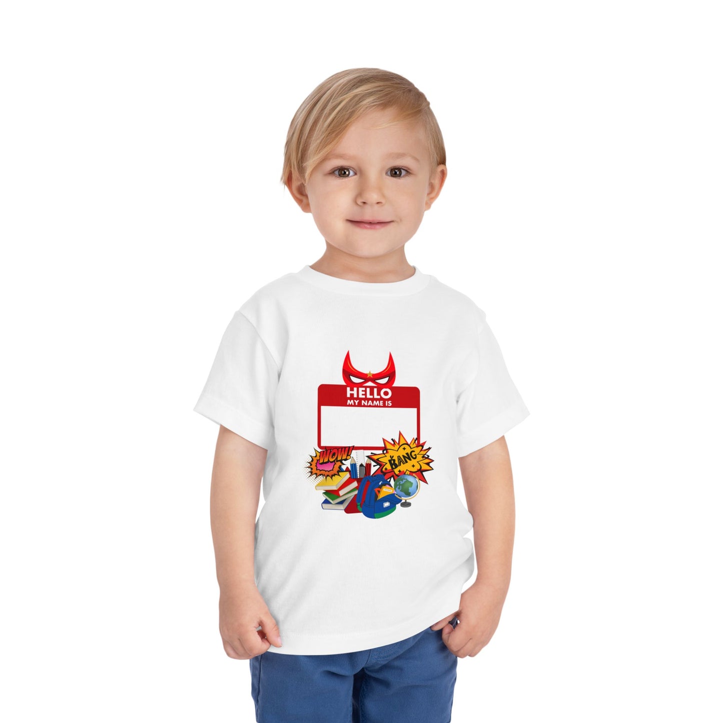 Superhero Toddler Tee - Personalize with Name, Child's Birthday Gift, Fun Party Outfit, Everyday Wear, Kids' Costume
