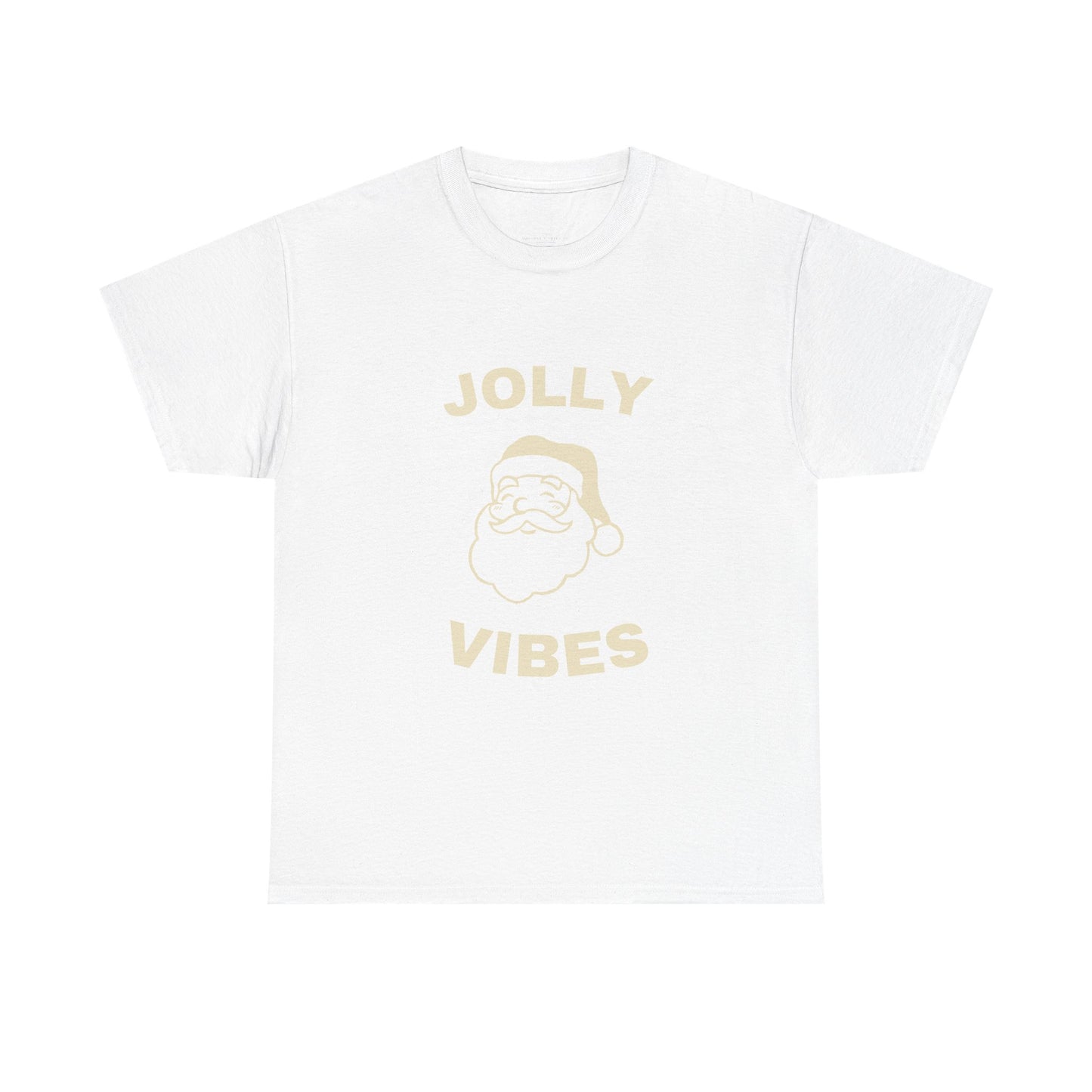 Jolly Vibes Unisex Heavy Cotton Tee for Holiday Cheer, Christmas Gift, Festive T-Shirt, Joyful Apparel, Family Gatherings