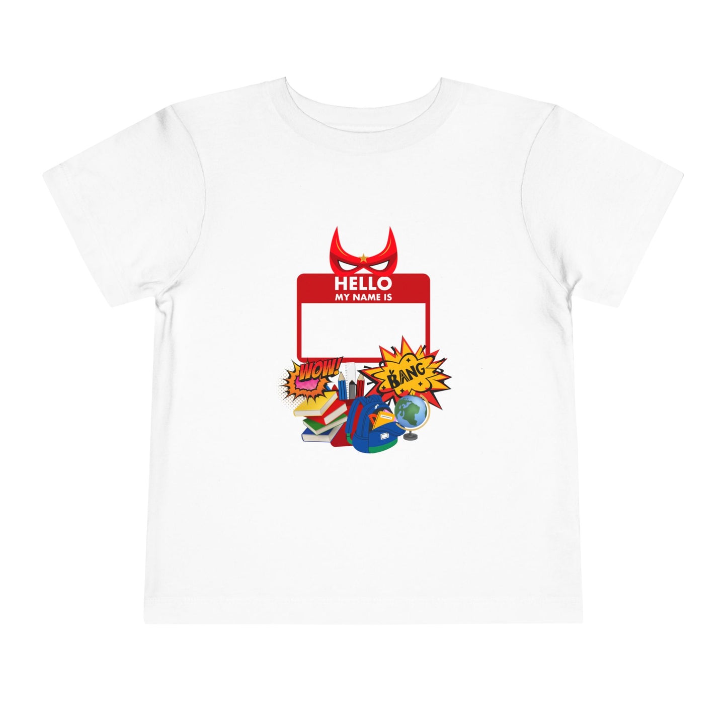 Superhero Toddler Tee - Personalize with Name, Child's Birthday Gift, Fun Party Outfit, Everyday Wear, Kids' Costume