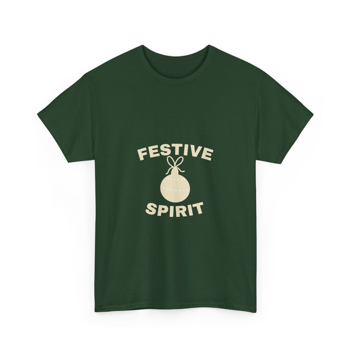 Festive Spirit Unisex Heavy Cotton Tee | Holiday T-Shirt, Christmas Apparel, Gift Idea, Casual Wear, Seasonal Fashion