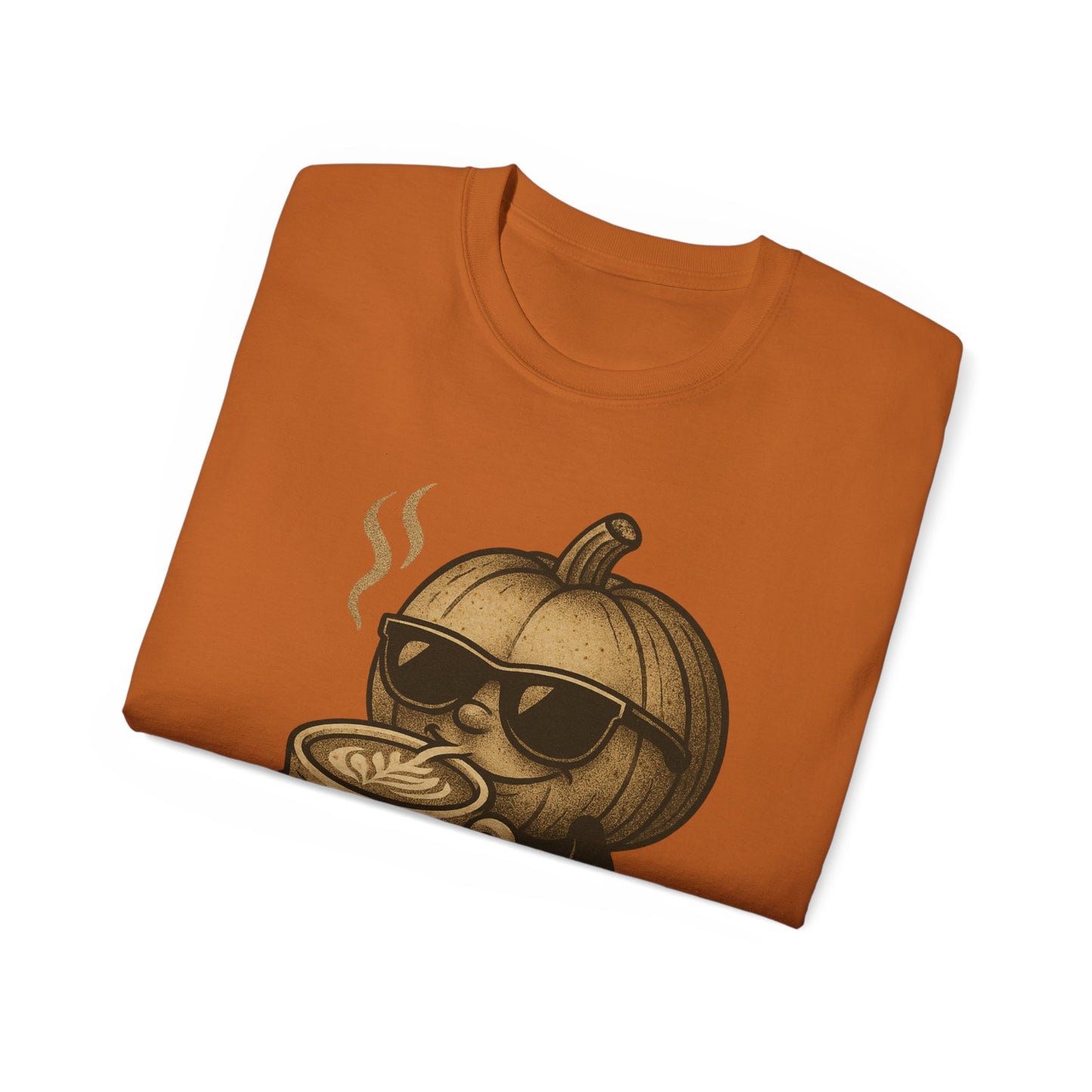 Cool Pumpkin Coffee Tee, Unisex Casual Shirt, Fall Apparel, Halloween Gift, Cute Pumpkin T-Shirt, Autumn Fashion