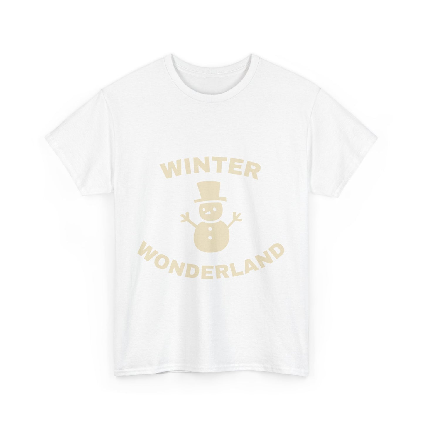 Winter Wonderland Unisex Heavy Cotton Tee, Holiday T-Shirt, Cozy Winter Apparel, Snowman Shirt, Gift for Him/Her