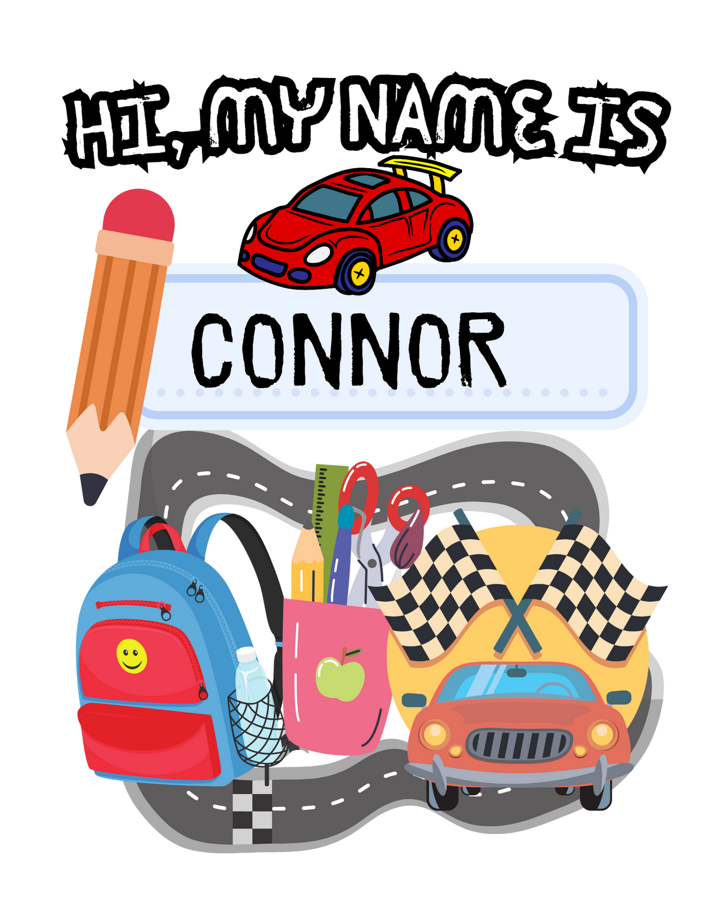 Personalized Toddler Tee with Name and Fun School Design, Cute Kids Clothing, Back to School Shirt, Birthday Gift, Preschool Apparel