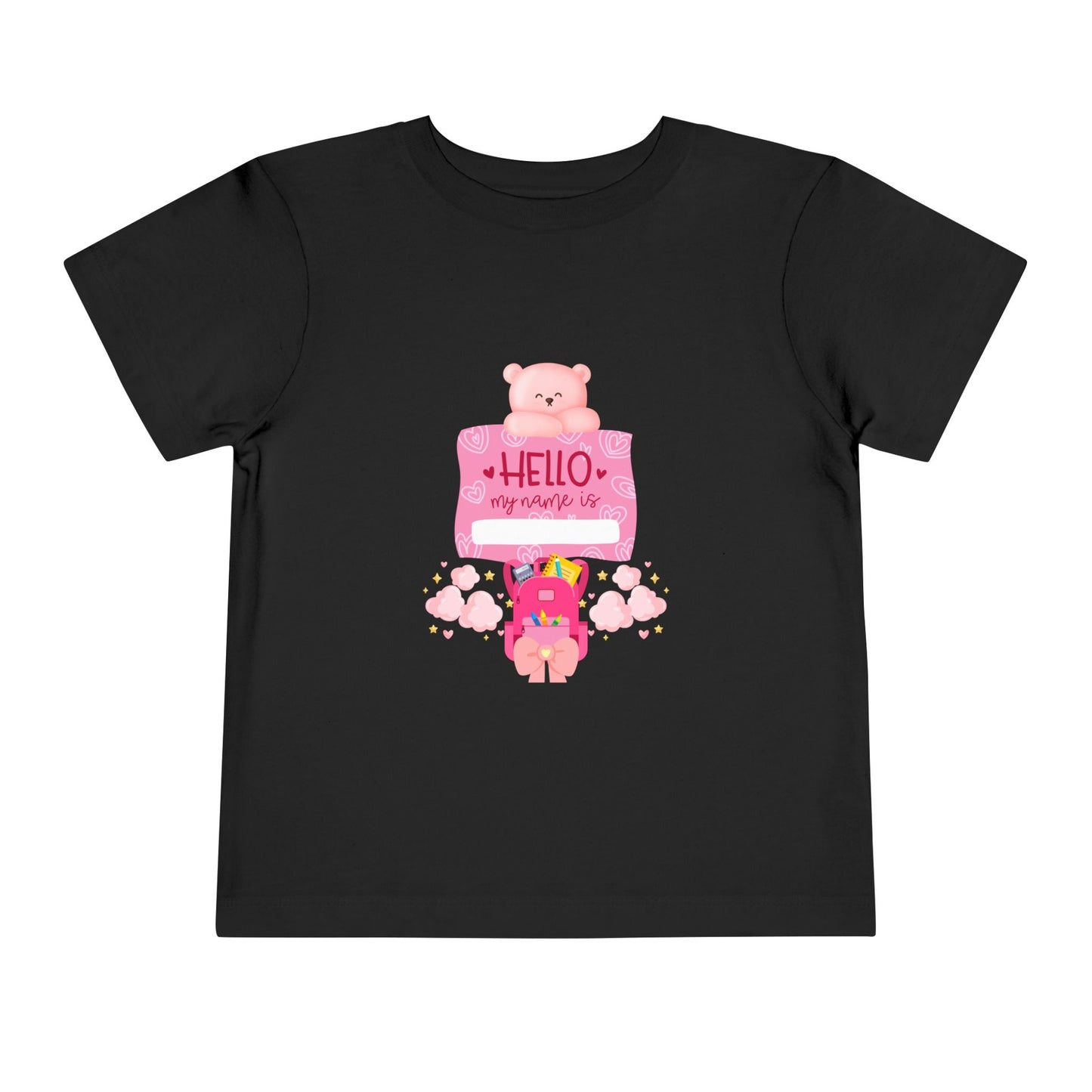 Personalized Toddler Tee – Fun Short Sleeve Shirt for Kids, Perfect for Playdates, Birthdays, Gifts, Everyday Wear, Hello Design