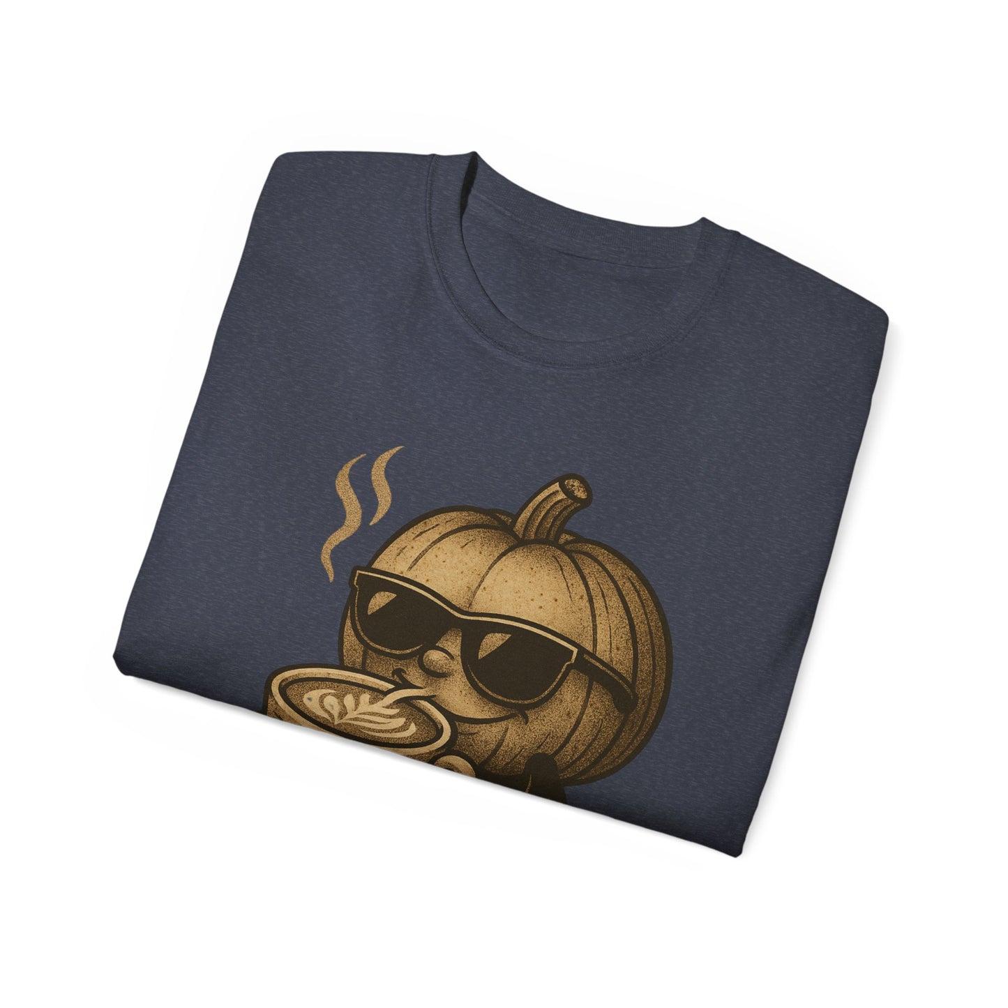 Cool Pumpkin Coffee Tee, Unisex Casual Shirt, Fall Apparel, Halloween Gift, Cute Pumpkin T-Shirt, Autumn Fashion