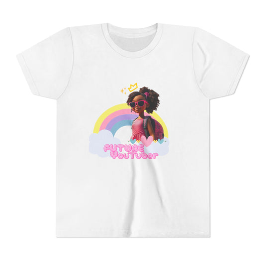 Future YouTuber Graphic Shirt, Cute Kids Tee, Birthday Gift, Rainbow Design, Fun Everyday Wear