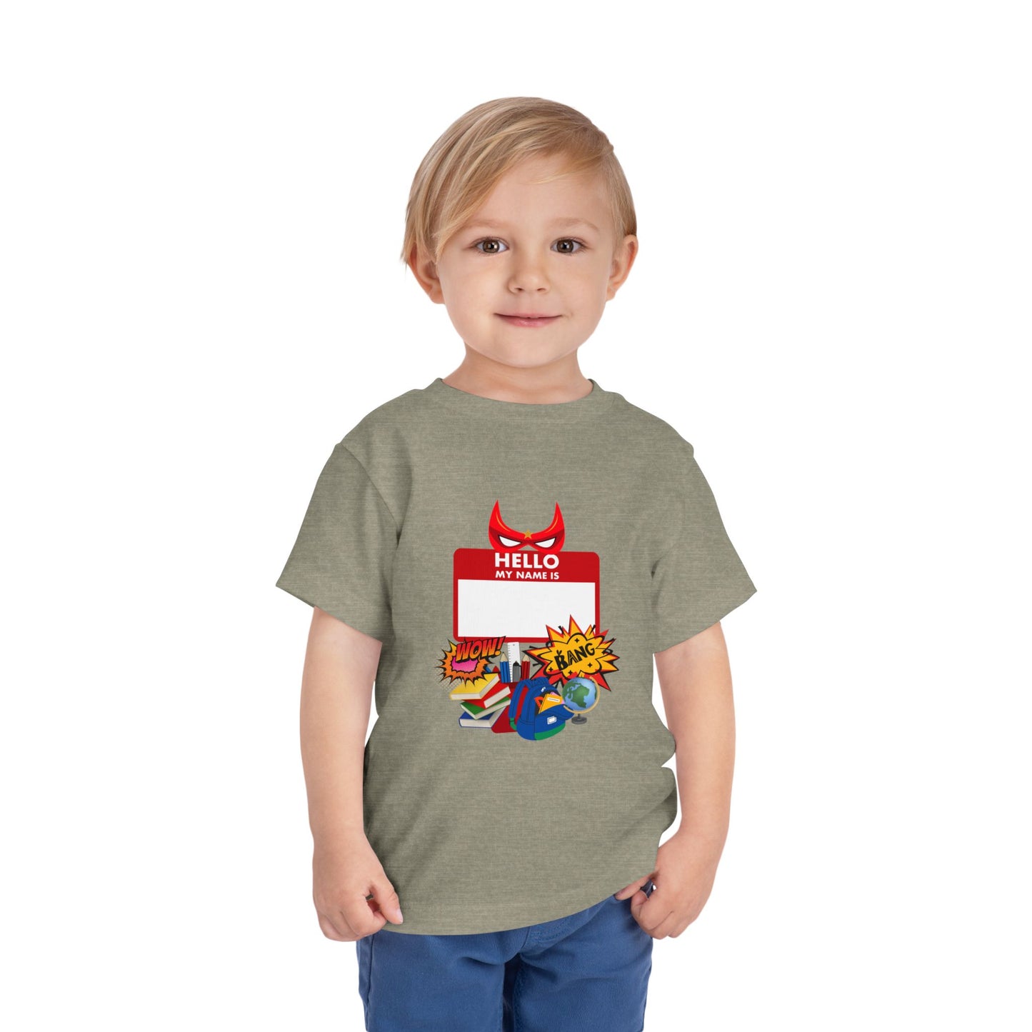 Superhero Toddler Tee - Personalize with Name, Child's Birthday Gift, Fun Party Outfit, Everyday Wear, Kids' Costume