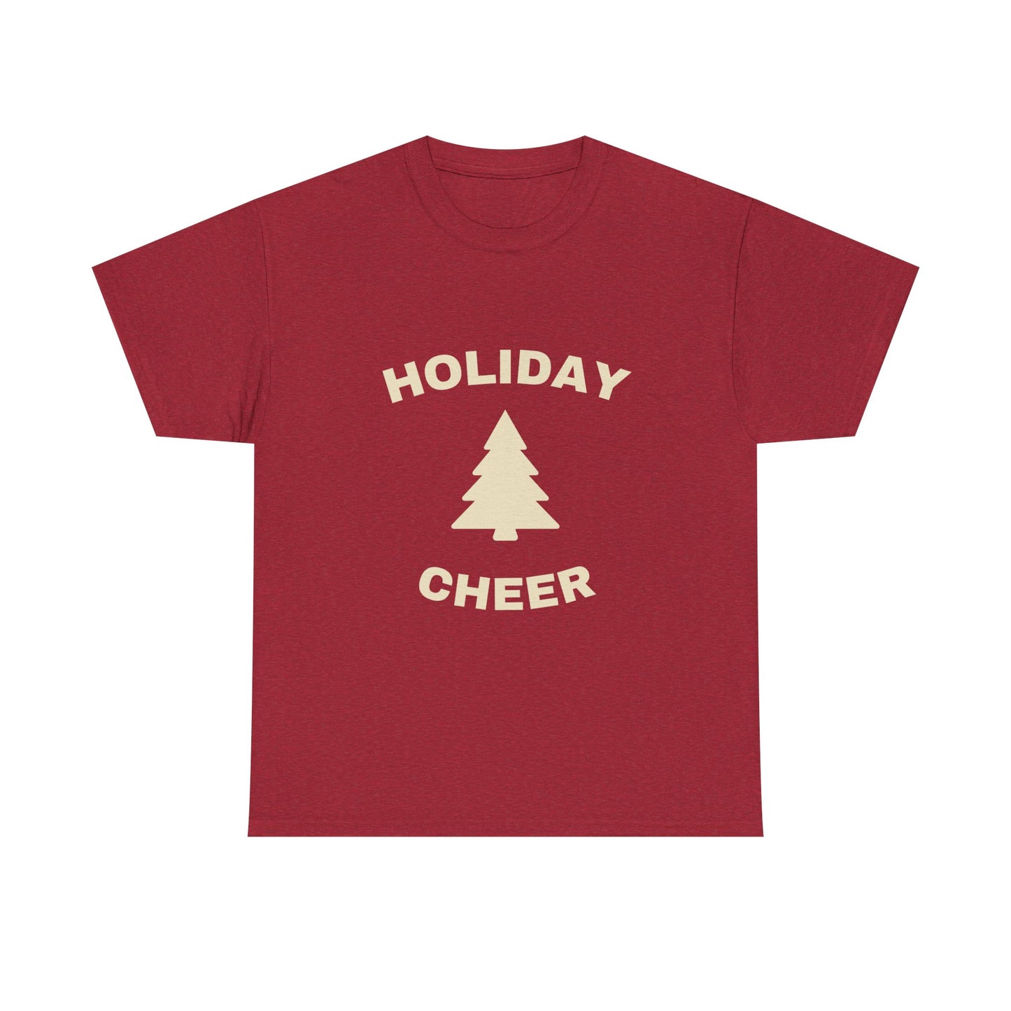 Holiday Cheer Unisex Heavy Cotton Tee, Christmas Gift, Casual Wear, Soft Cotton Tee, Winter Apparel, Unisex T-Shirt