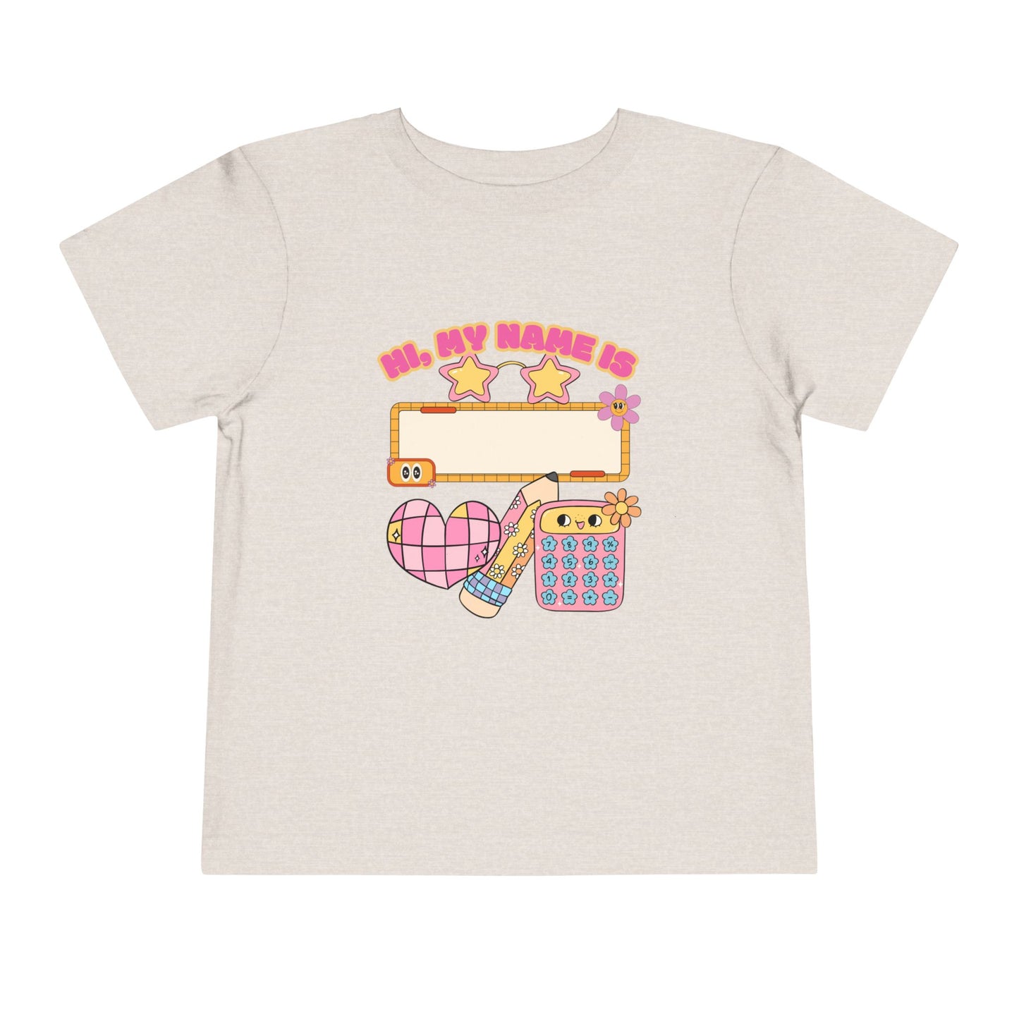 Back to School 'Hi, My Name Is' Design, Personalized Kids Shirt, Summer Playwear, Birthday Gift, Cute Toddler Outfit