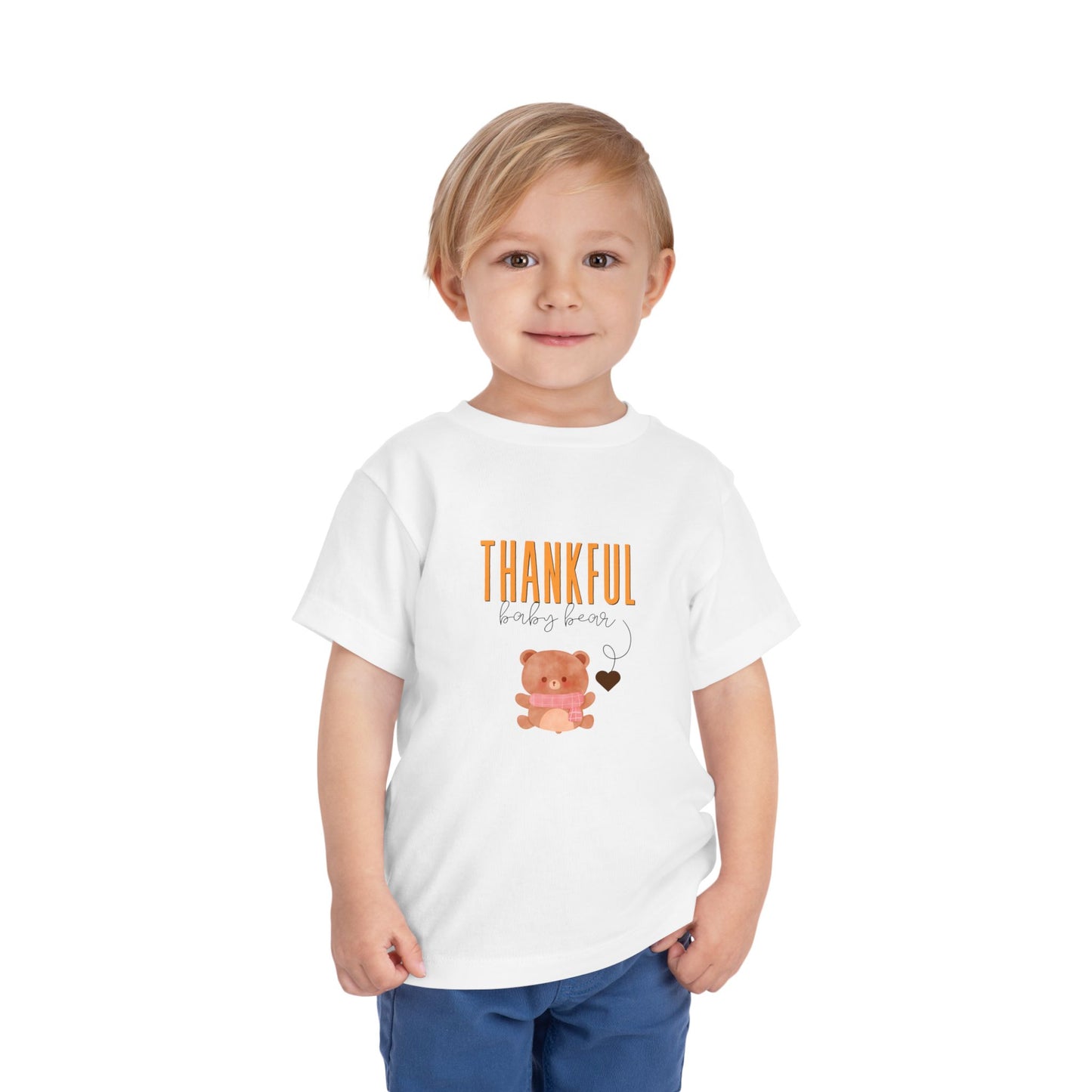 Thankful Baby Bear Toddler Tee, Cute Toddler Shirt, Kids Appreciation Tee, Baby Shower Gift, Fall Outfit