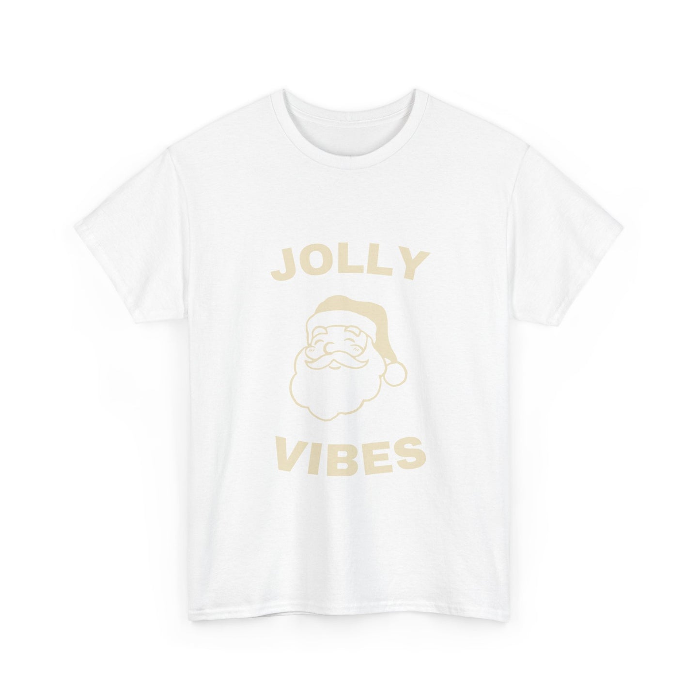 Jolly Vibes Unisex Heavy Cotton Tee for Holiday Cheer, Christmas Gift, Festive T-Shirt, Joyful Apparel, Family Gatherings