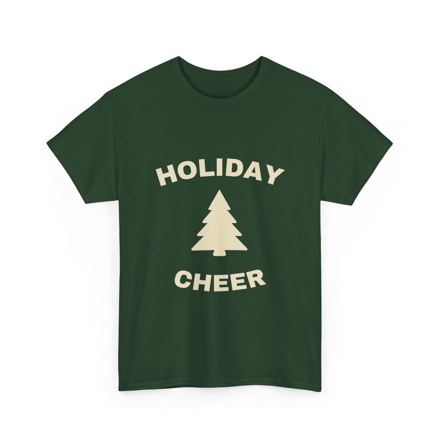 Holiday Cheer Unisex Heavy Cotton Tee, Christmas Gift, Casual Wear, Soft Cotton Tee, Winter Apparel, Unisex T-Shirt