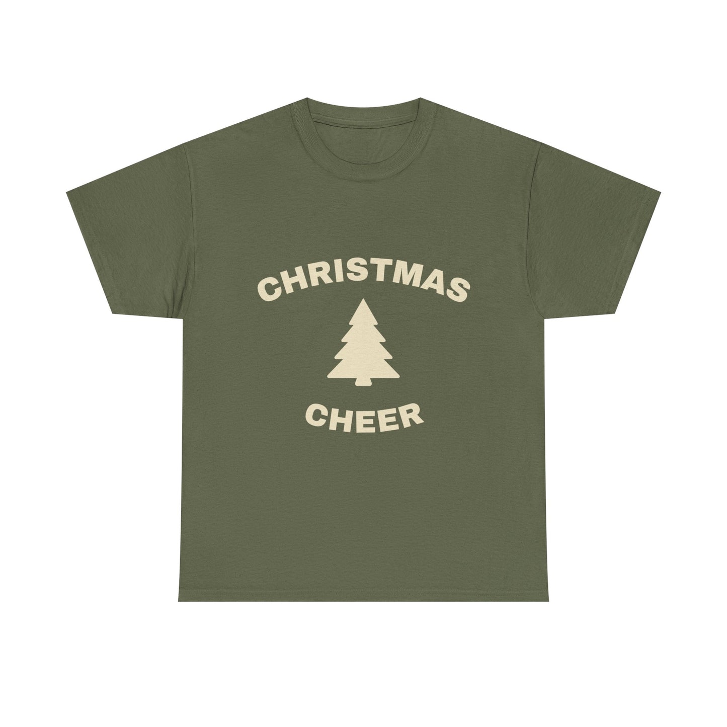 Unisex Heavy Cotton Tee - Christmas Cheer Tee, Holiday Gift Shirt, Seasonal T-Shirt, Festive Apparel, Christmas Party Outfit