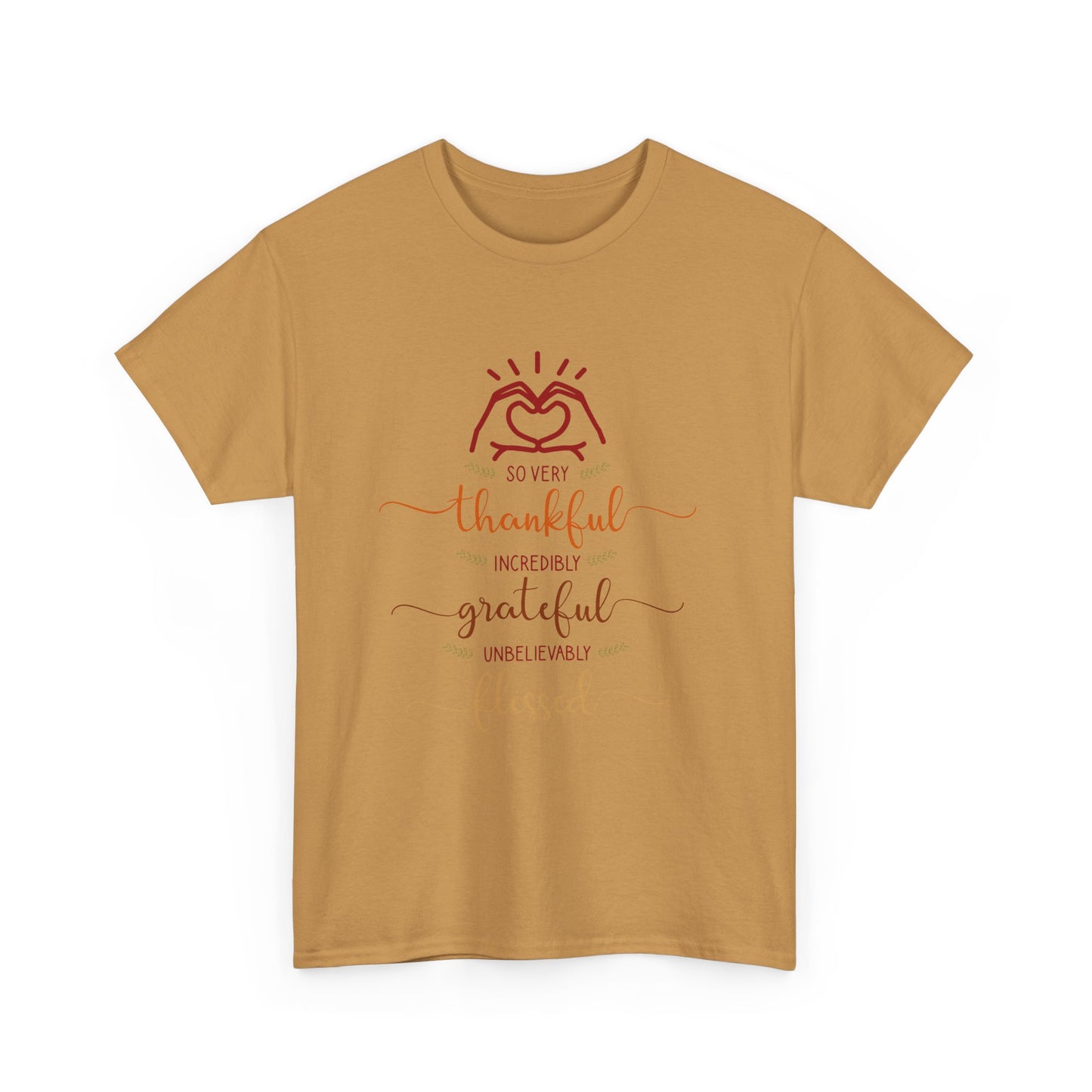 Thankful Unisex Heavy Cotton Tee - Grateful Shirt, Heartfelt Gift, Everyday Wear, Inspirational Quotes, Family Gatherings, Thanksgiving