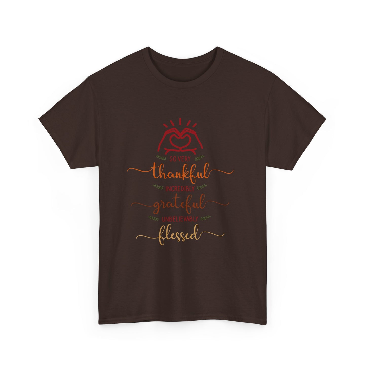 Thankful Unisex Heavy Cotton Tee - Grateful Shirt, Heartfelt Gift, Everyday Wear, Inspirational Quotes, Family Gatherings, Thanksgiving