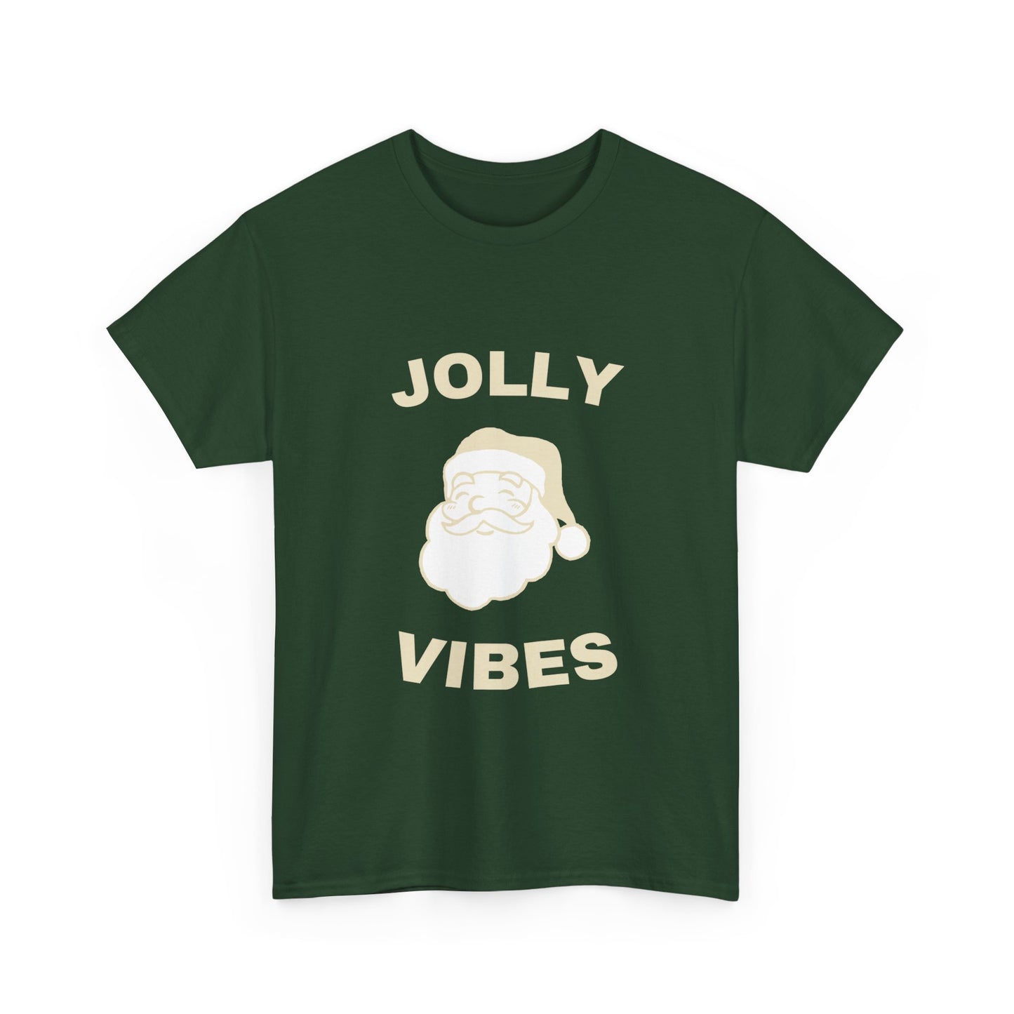 Jolly Vibes Unisex Heavy Cotton Tee for Holiday Cheer, Christmas Gift, Festive T-Shirt, Joyful Apparel, Family Gatherings