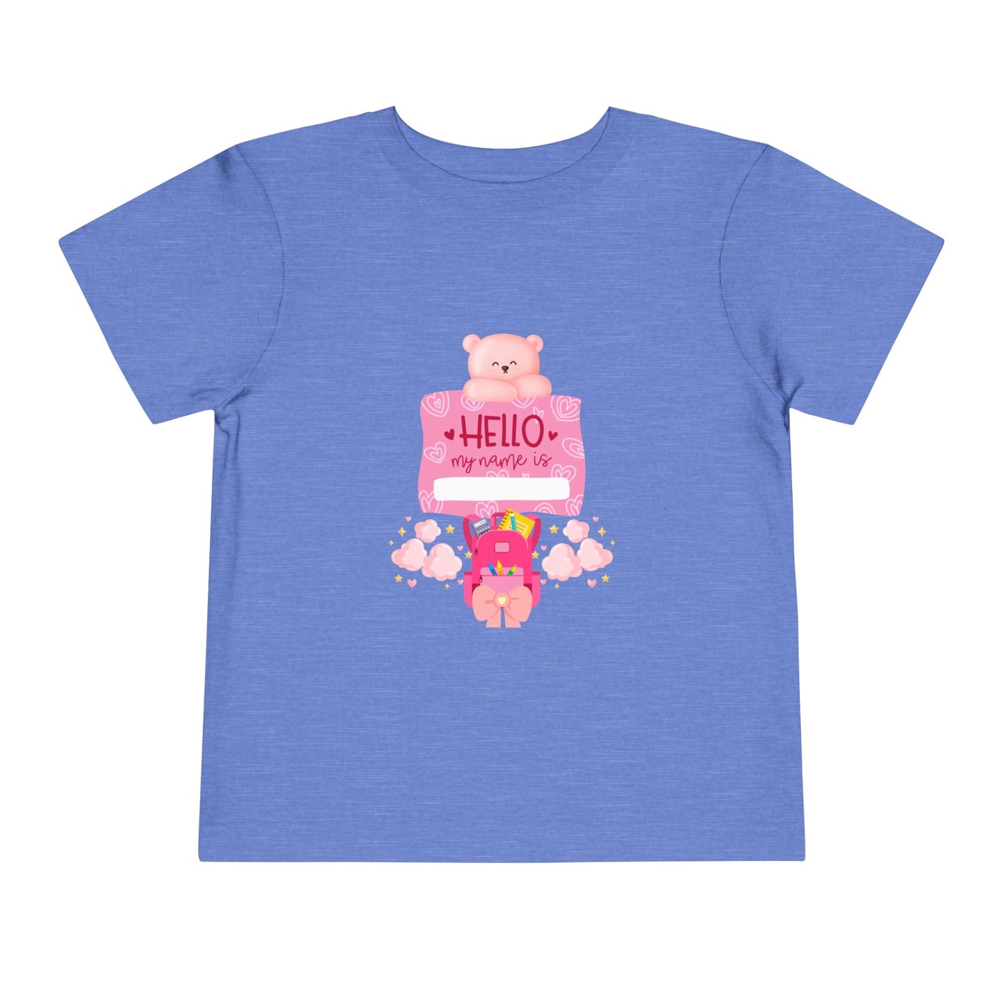 Personalized Toddler Tee – Fun Short Sleeve Shirt for Kids, Perfect for Playdates, Birthdays, Gifts, Everyday Wear, Hello Design