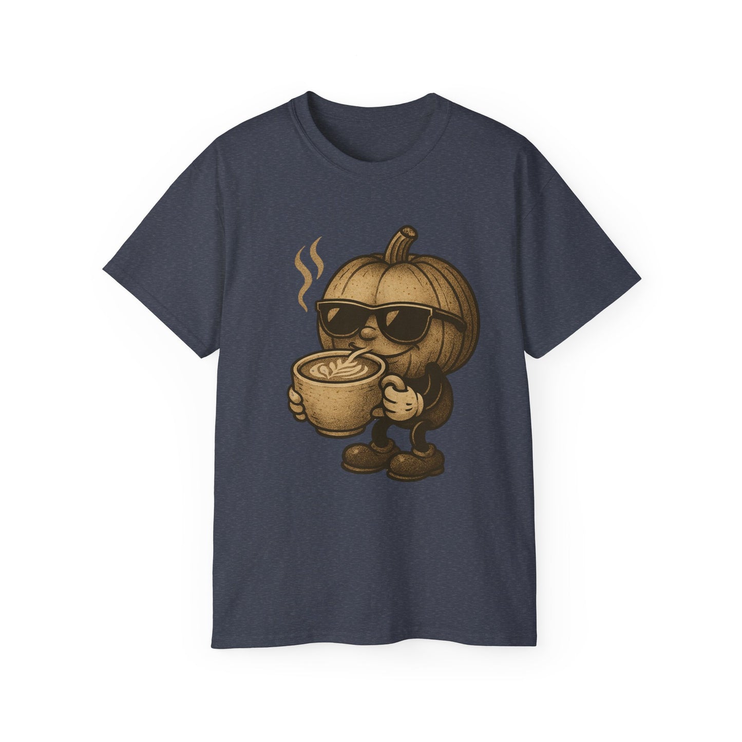 Cool Pumpkin Coffee Tee, Unisex Casual Shirt, Fall Apparel, Halloween Gift, Cute Pumpkin T-Shirt, Autumn Fashion