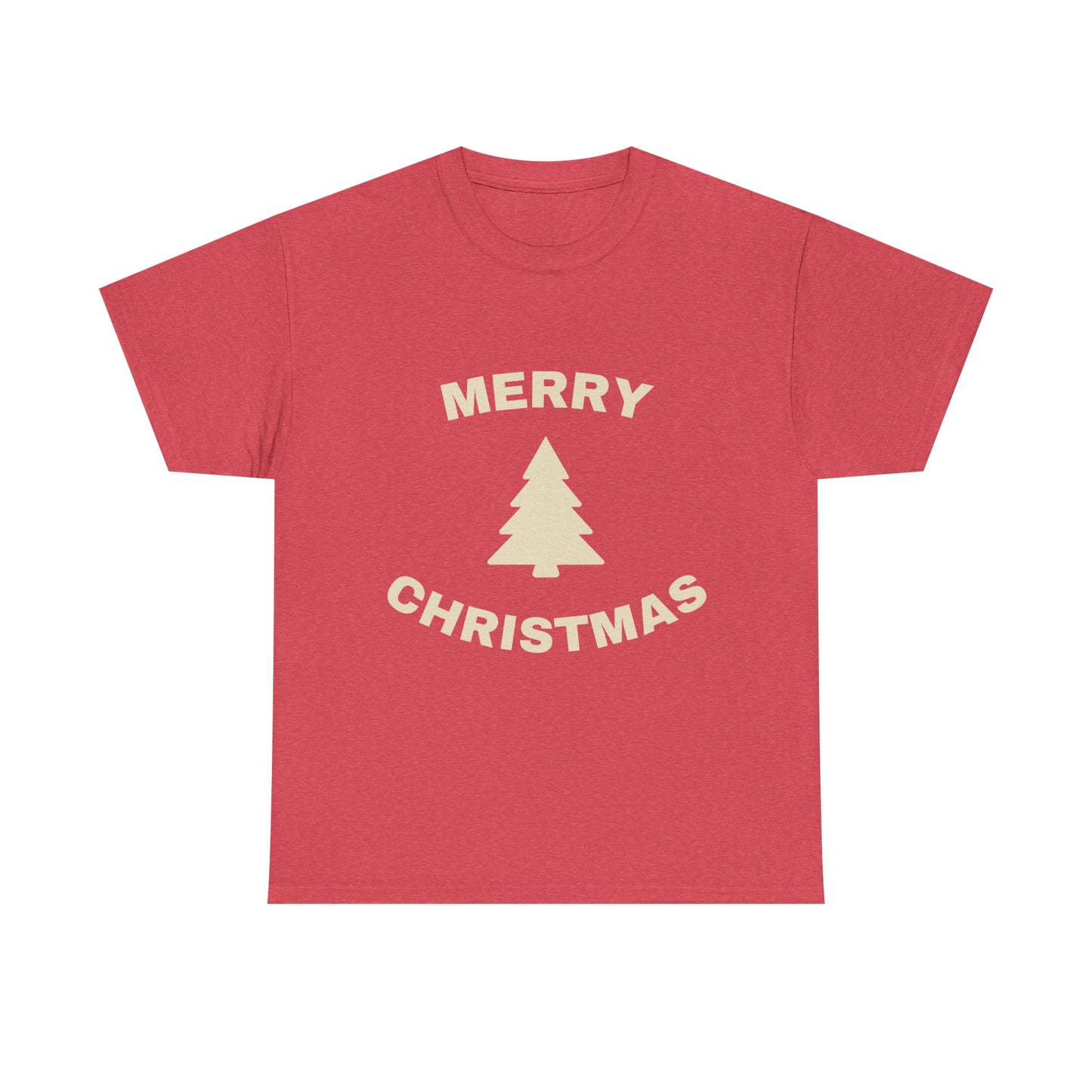 Merry Christmas Unisex Heavy Cotton Tee, Holiday Tee, Christmas Gift, Festive T-Shirt, Seasonal Apparel, Winter Celebration Shirt