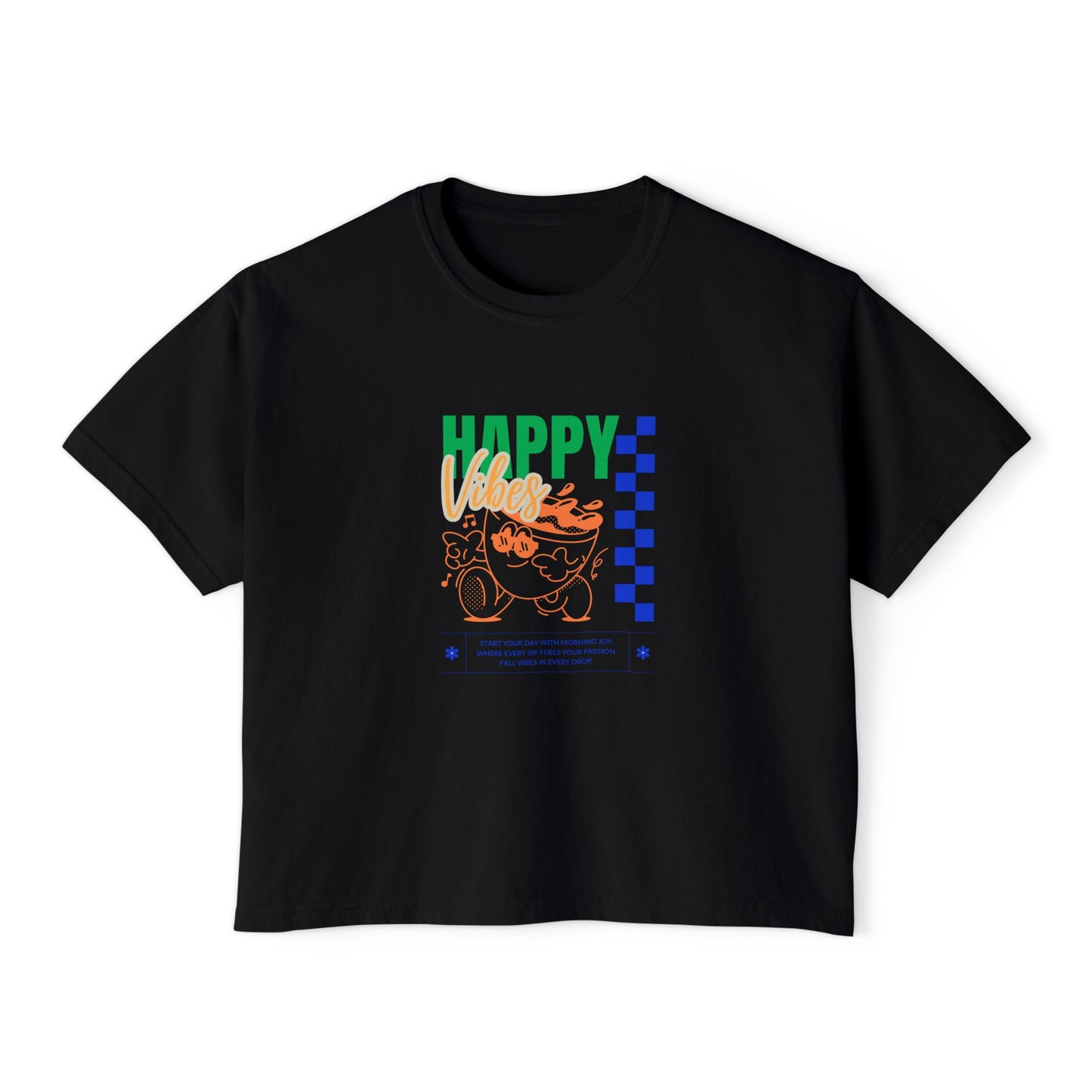 Happy Vibes Cropped Tee