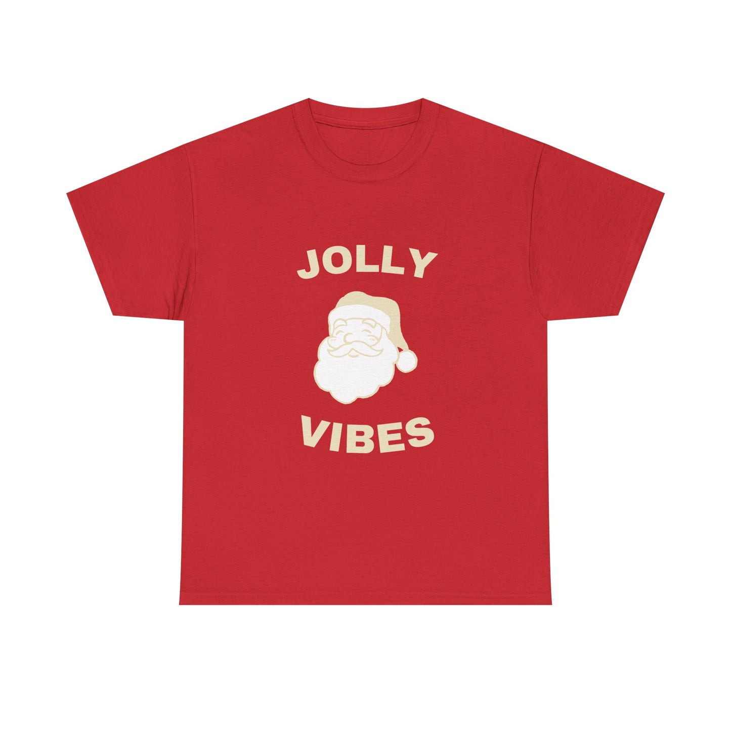 Jolly Vibes Unisex Heavy Cotton Tee for Holiday Cheer, Christmas Gift, Festive T-Shirt, Joyful Apparel, Family Gatherings