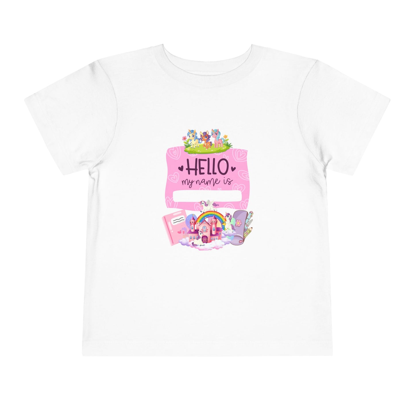 Personalized Toddler Tee - Colorful 'Hello My Name Is' Design, Kids Gift, Birthday, Back to School, Playdate Essentials
