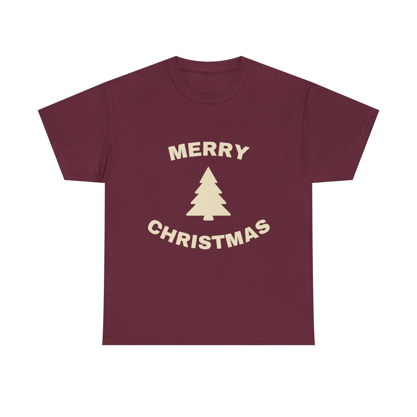 Merry Christmas Unisex Heavy Cotton Tee, Holiday Tee, Christmas Gift, Festive T-Shirt, Seasonal Apparel, Winter Celebration Shirt