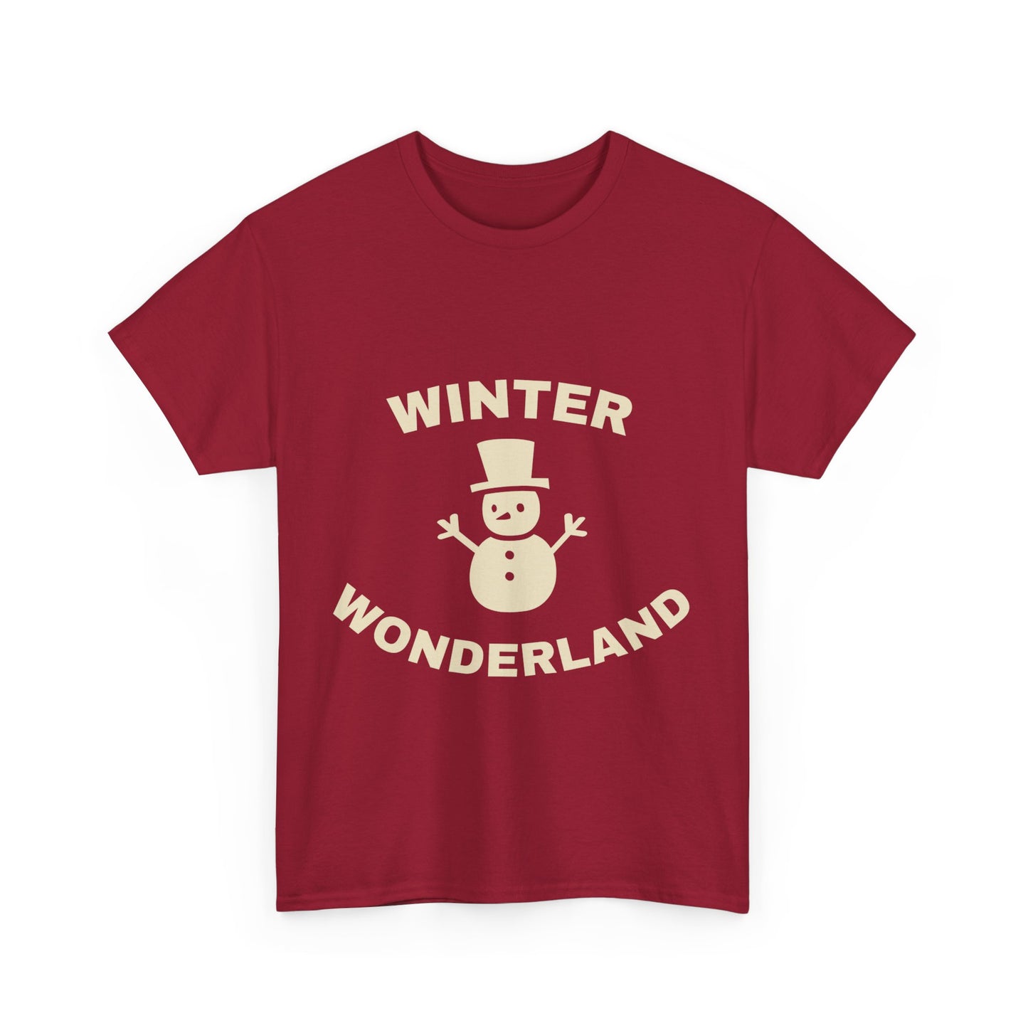 Winter Wonderland Unisex Heavy Cotton Tee, Holiday T-Shirt, Cozy Winter Apparel, Snowman Shirt, Gift for Him/Her