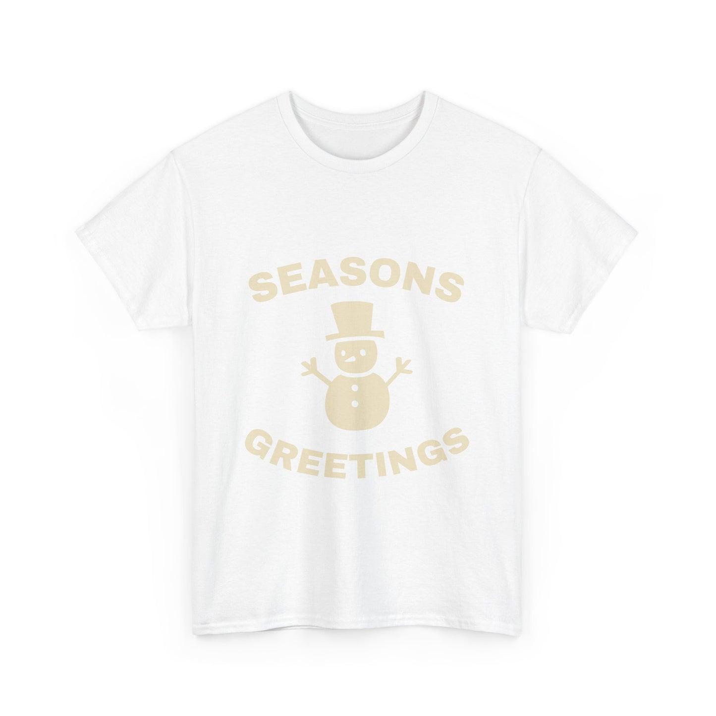 Unisex Seasonal Greetings Tee, Cozy Winter Tee, Holiday Gift, Snowman T-Shirt, Festive Apparel, Christmas Shirt, Casual Wear