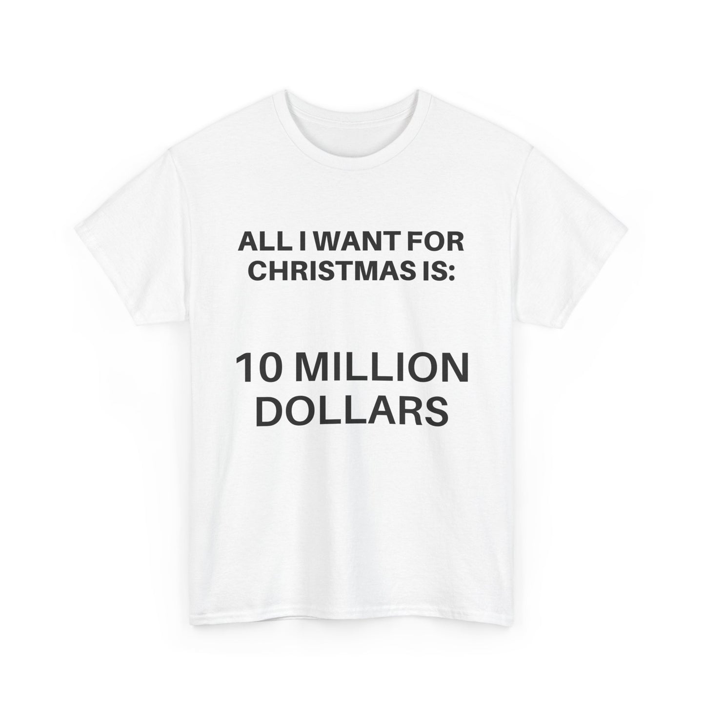 Unisex Christmas Humor Tee - "All I Want for Christmas is: 10 Million Dollars", Gift for Him, Holiday Fashion, Funny Xmas Shirt, [...]
